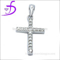 Bulk sale cross pendant in silver with gemstone in 925 silver